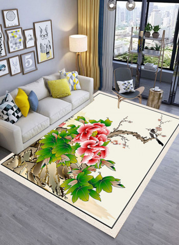 Modern Exquisite Floral Pattern Anti-Slip Mat Multicolour 120X180centimeter