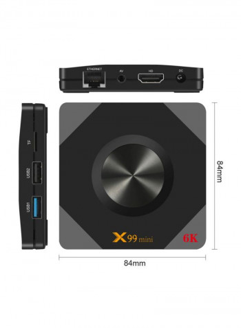 TV Set Top Box With Remote X99 Black
