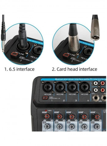 6-Channel USB Bluetooth Digital Audio Mixer