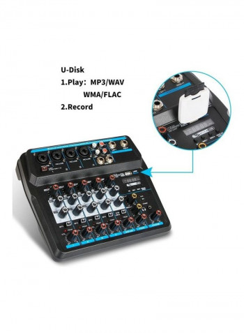 6-Channel USB Bluetooth Digital Audio Mixer