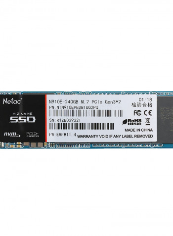 Netac N910E 240GB M.2 2280 NVMe Hard Drive 240GB Multicolour