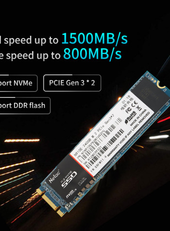 Netac N910E 240GB M.2 2280 NVMe Hard Drive 240GB Multicolour