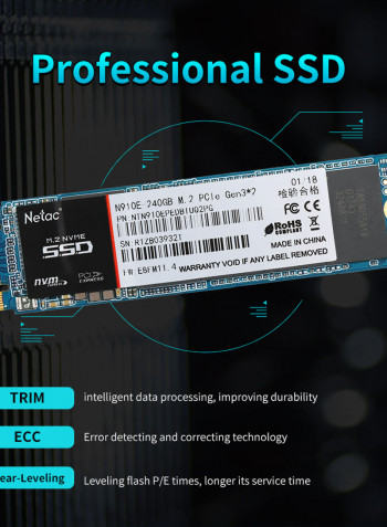 Netac N910E 240GB M.2 2280 NVMe Hard Drive 240GB Multicolour