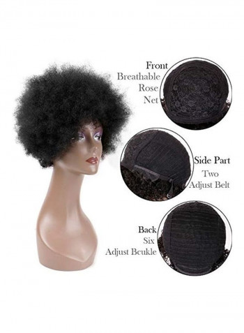 Afro Short Kinky Curly Hair Wigs Black 5inch
