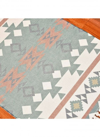Geometric Tassel Pattern Floor Rug Grey/White 60x90cm