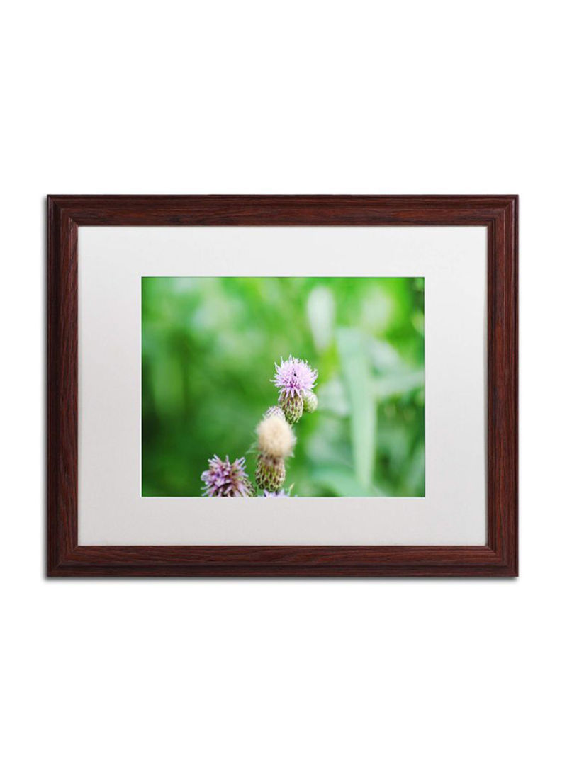 If Only Wooden Framed Wall Art Green/Purple 16 x 20inch