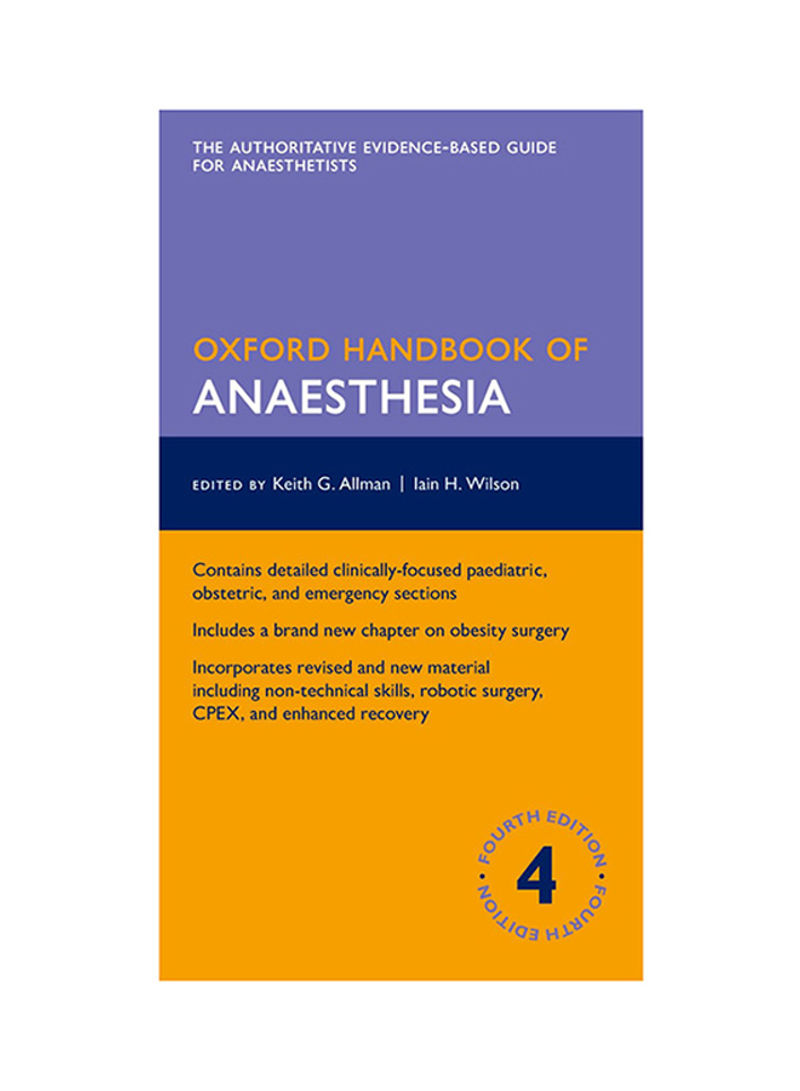Oxford Handbook Of Anaesthesia Paperback 4
