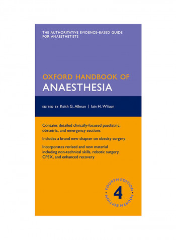 Oxford Handbook Of Anaesthesia Paperback 4