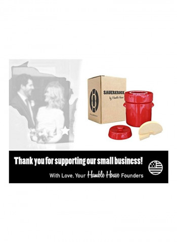 Fermentation Water Sealed Jar Heirloom Red 6.2x6.2x8.2inch