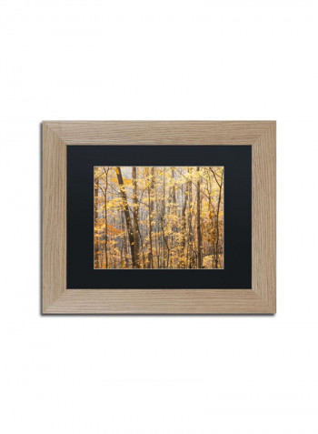Autumn Treeline 2 Birch Frame Wall Art Multicolour 11 x 14inch