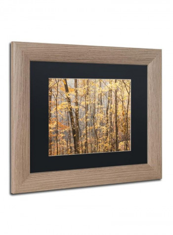 Autumn Treeline 2 Birch Frame Wall Art Multicolour 11 x 14inch