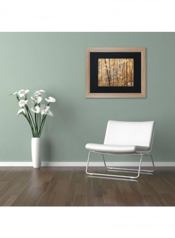 Autumn Treeline 2 Birch Frame Wall Art Multicolour 11 x 14inch