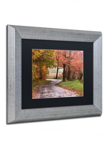 Forgotten Vermilion Silver Framed Wall Art Multicolour 11 x 14inch