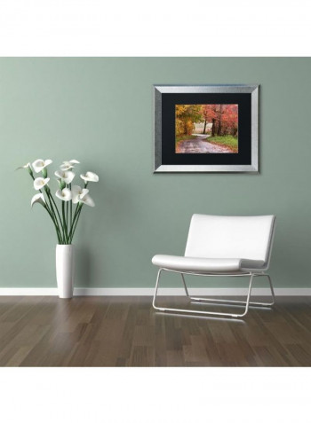 Forgotten Vermilion Silver Framed Wall Art Multicolour 11 x 14inch