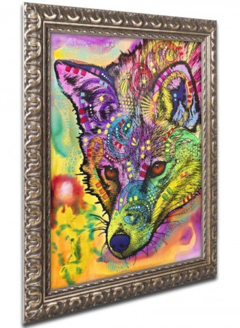 Fox Framed Wall Art Multicolour 11 x 14inch