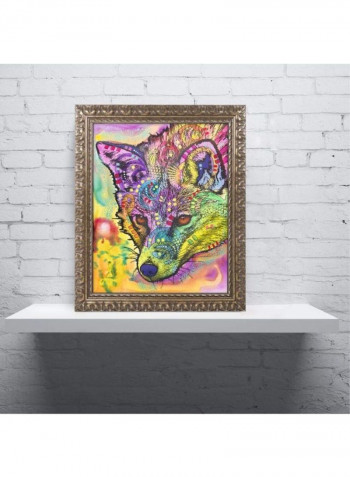 Fox Framed Wall Art Multicolour 11 x 14inch
