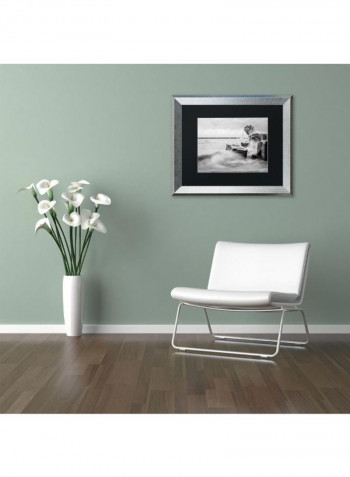 Lake Erie Silver Framed Wall Art Black/White 11 x 14inch