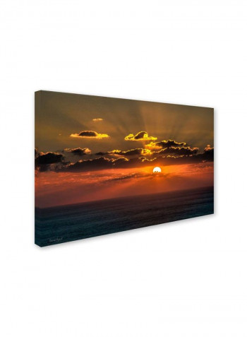 Mediterranean Sunset Wall Art Multicolour 16 x 24inch