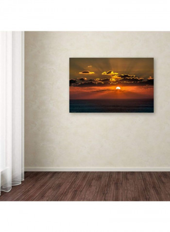 Mediterranean Sunset Wall Art Multicolour 16 x 24inch