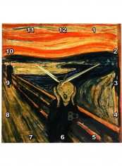 Dpp 60716 2 The Scream Painting Wall Clock Multicolour 13x13inch