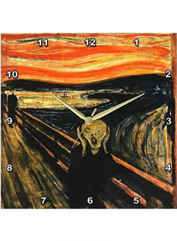 Dpp 60716 2 The Scream Painting Wall Clock Multicolour 13x13inch