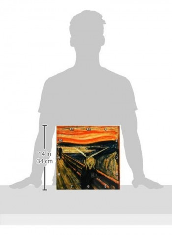 Dpp 60716 2 The Scream Painting Wall Clock Multicolour 13x13inch