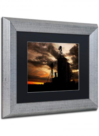 Gravel Mill Silver Framed Wall Art Multicolour 11 x 14inch