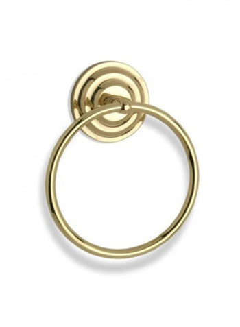 Que New Collection Towel Ring Gold 6inch