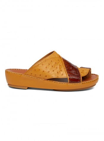 Textured Arabic Sandal Brown