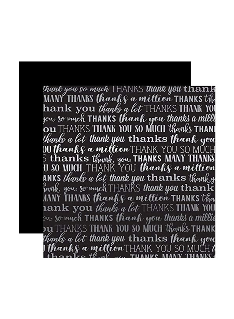 25-Piece Double Sided Card Stock Black/White