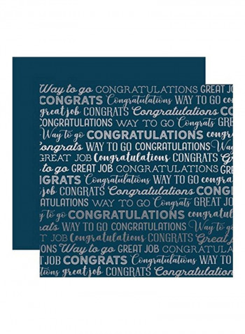 25-Piece Double-Sided Cardstock Blue