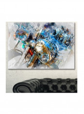 Motorcycle Headlight Watercolor Canvas Wall Art Multicolour 20 x 12inch