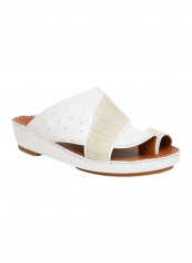 Textured Arabic Sandal White/Beige