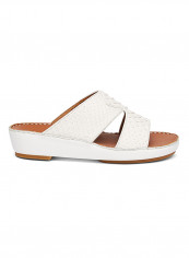 Textured Arabic Sandal White