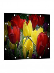 Tulips Printed Wall Clock Multicolour 15 x 15inch
