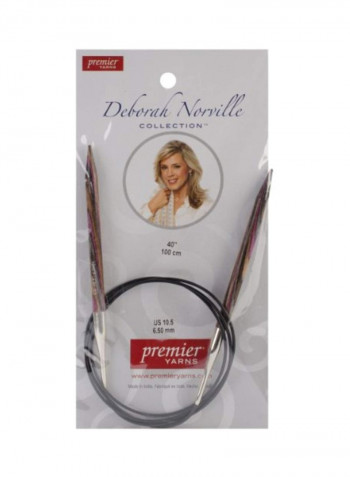 Deborah Norville Fixed Circular Needles Brown/Silver/Black