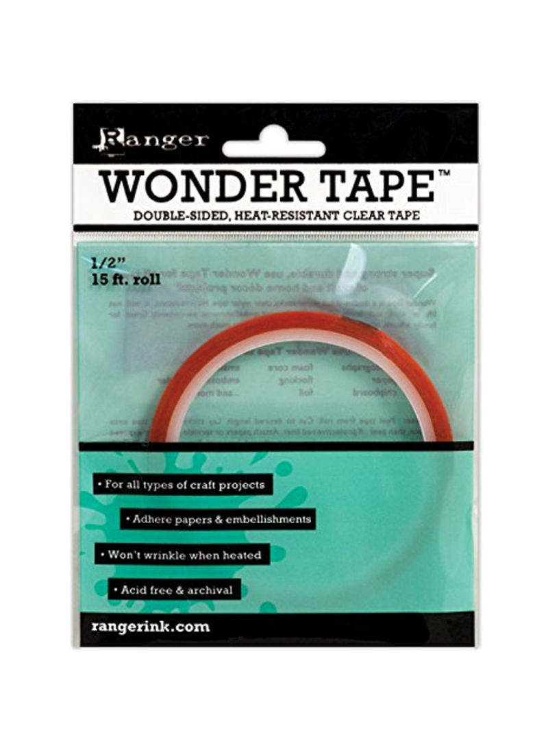 Wonder Double Sided Heat Resistant Clear Tape Orange