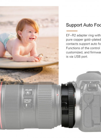 EF-R2 Lens Mount Adapter Ring Black