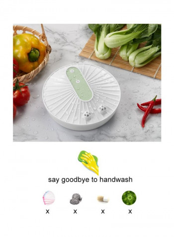 Automatic USB Mini Dishwasher White/Gold 150x150x65millimeter