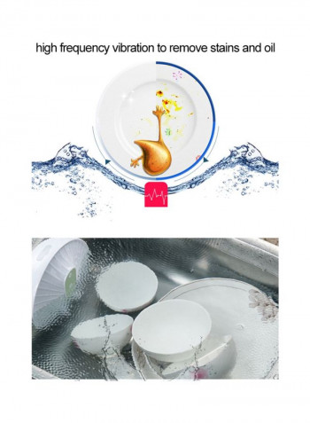 Automatic USB Mini Dishwasher White/Gold 150x150x65millimeter