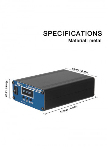 Shortwave Mini Antenna Tuner Black/Blue 19x7x10.8cm