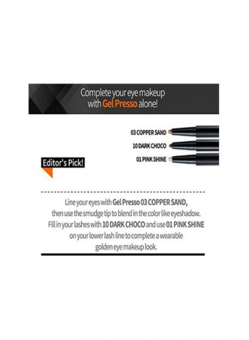 Gelpresso Waterproof Pencil Eye Liner Gel 12 Midnight Grey