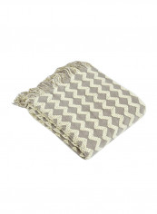 Wave Pattern Casual Knitted Blanket Polyester Multicolour 120x200centimeter
