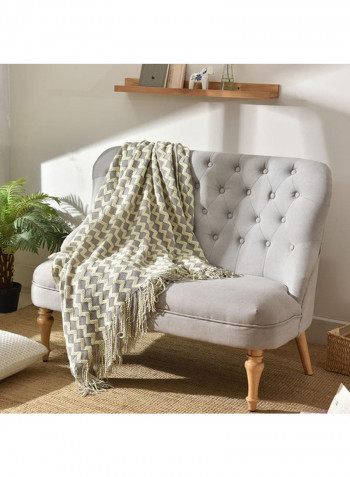 Wave Pattern Casual Knitted Blanket Polyester Multicolour 120x200centimeter