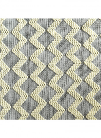 Wave Pattern Casual Knitted Blanket Polyester Grey 120x200centimeter