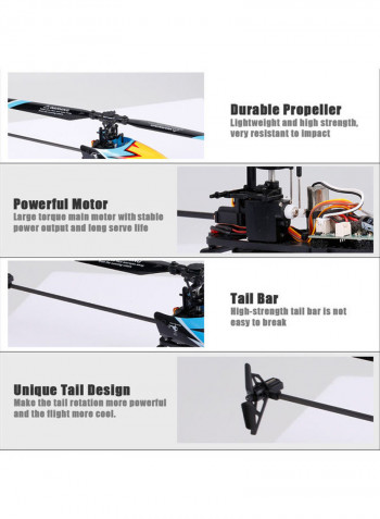 4-CH Mini Aileronless RC Helicopter 30.5 x 9cm