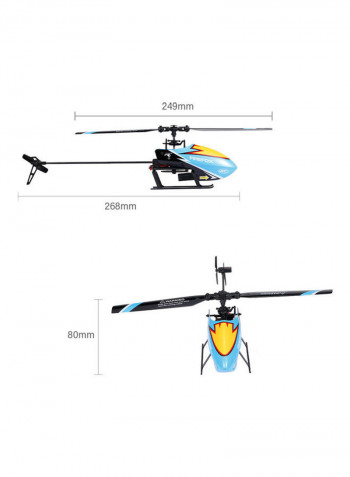 4-CH Mini Aileronless RC Helicopter 30.5 x 9cm