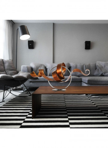 Circle And Ribbon Modern Sculpture Gold 2162g