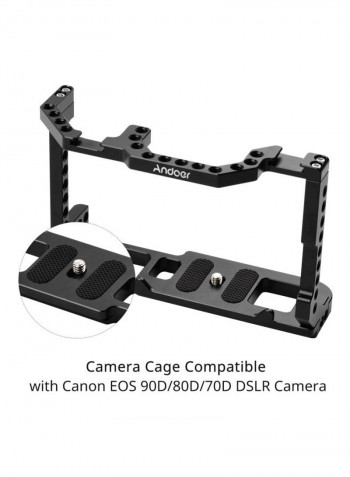Aluminum Alloy Camera Cage with Top Handle Kit Black