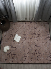 Vintage Geometric Pattern Anti-Slip Soft Carpet Brown 80X190centimeter